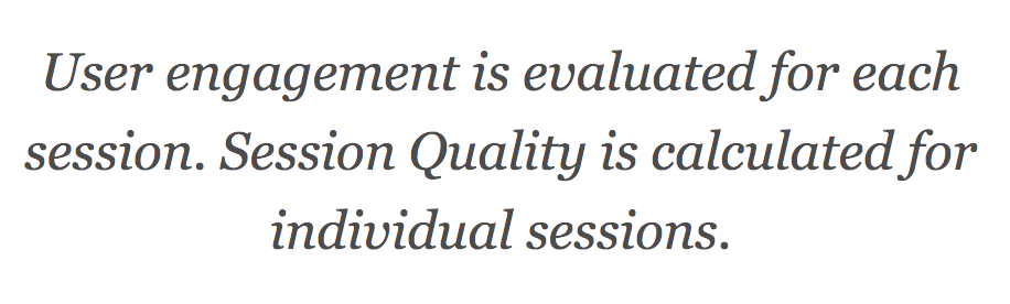 Session quality definition