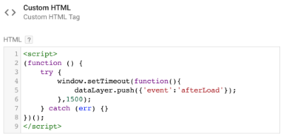 GTM custom HTML tag function